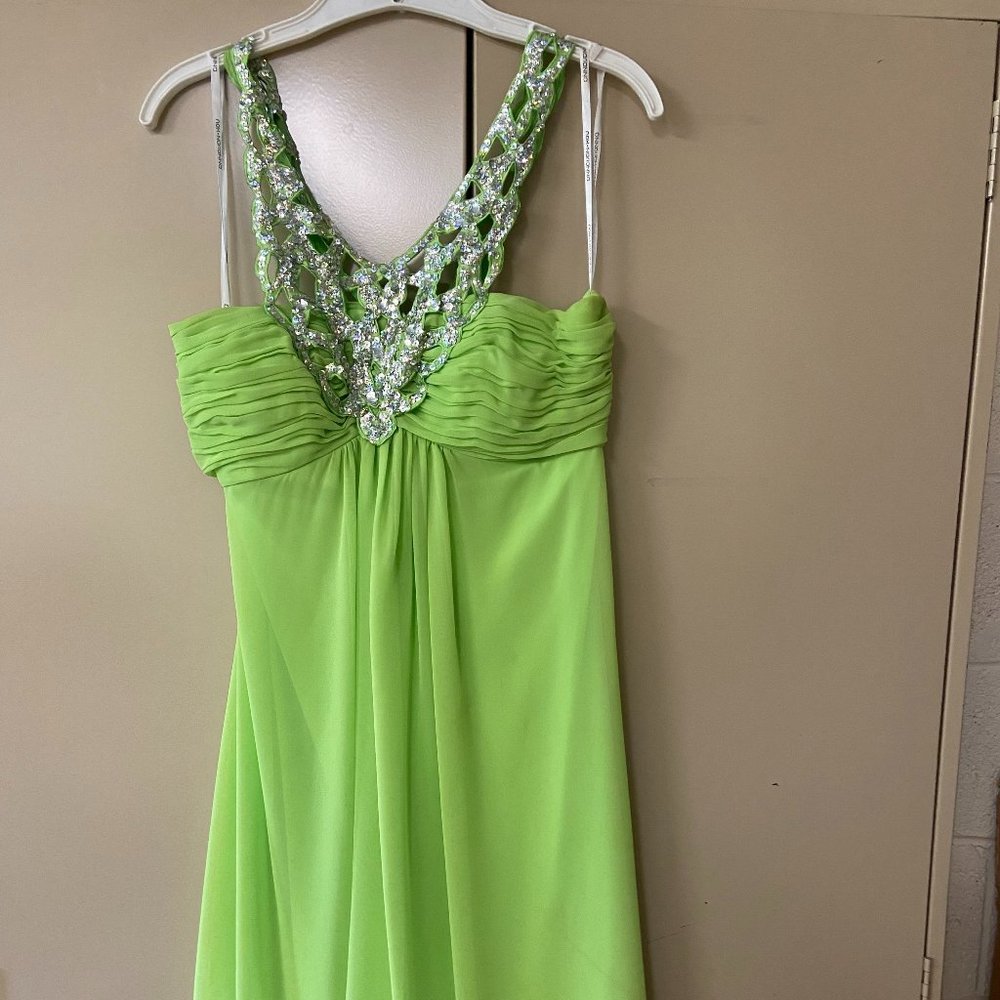 Nox Anabel Lime Green Semi-Formal Dress
